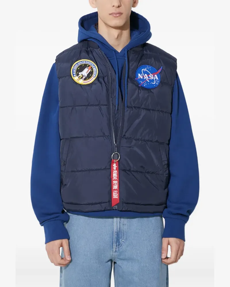 Alpha Industries NASA puffer vest - Blau Blau