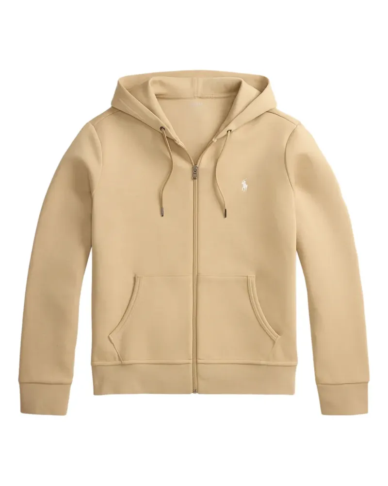 Ralph Lauren logo-embroidered zip-up hoodie - Nude Nude