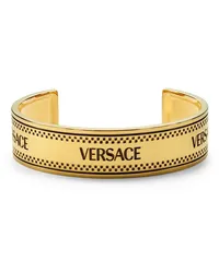 Versace 90s Vintage Logo cuff bracelet Gold