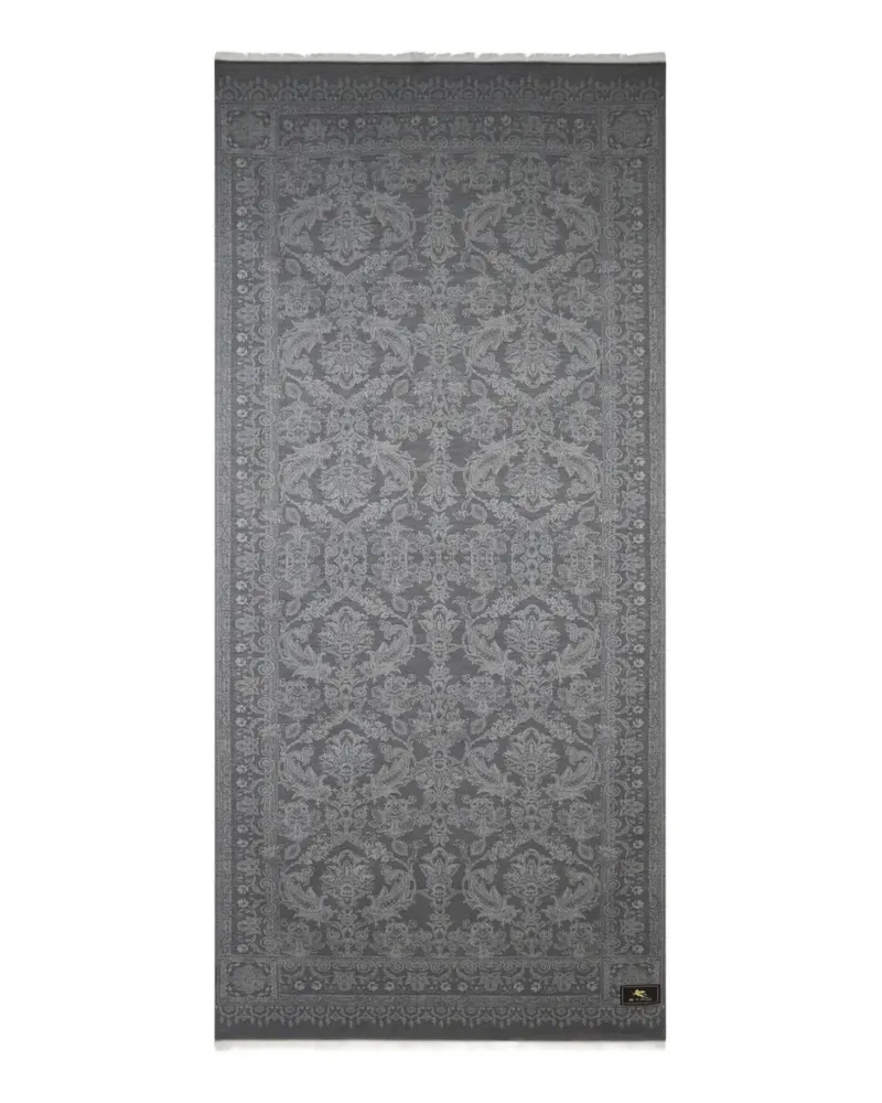 Etro Schal mit Fransen - Grau Grau