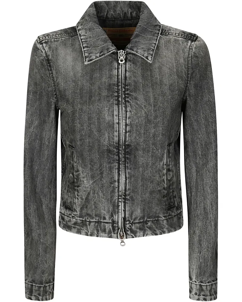 Diesel Jeansjacke im Distressed-Look - Grau Grau