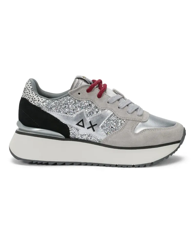 Sun68 Ally Glitter Sneakers im Metallic-Look - Grau Grau