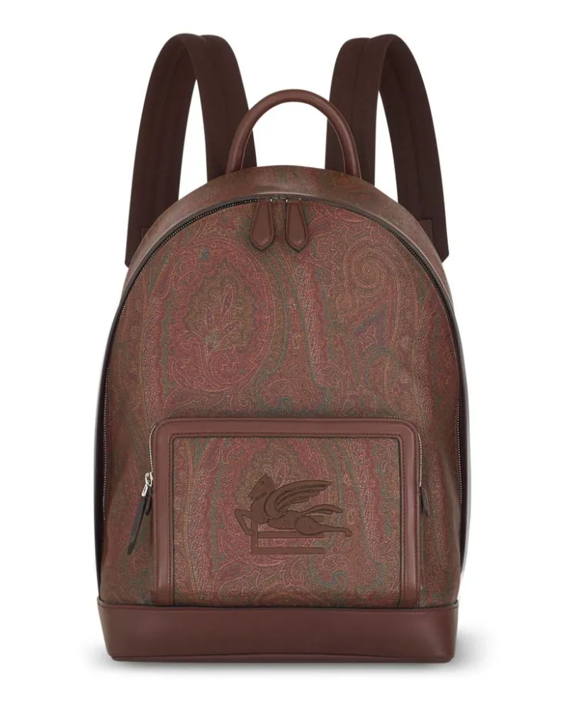 Etro Rucksack aus Paisley-Jacquard - Braun Braun