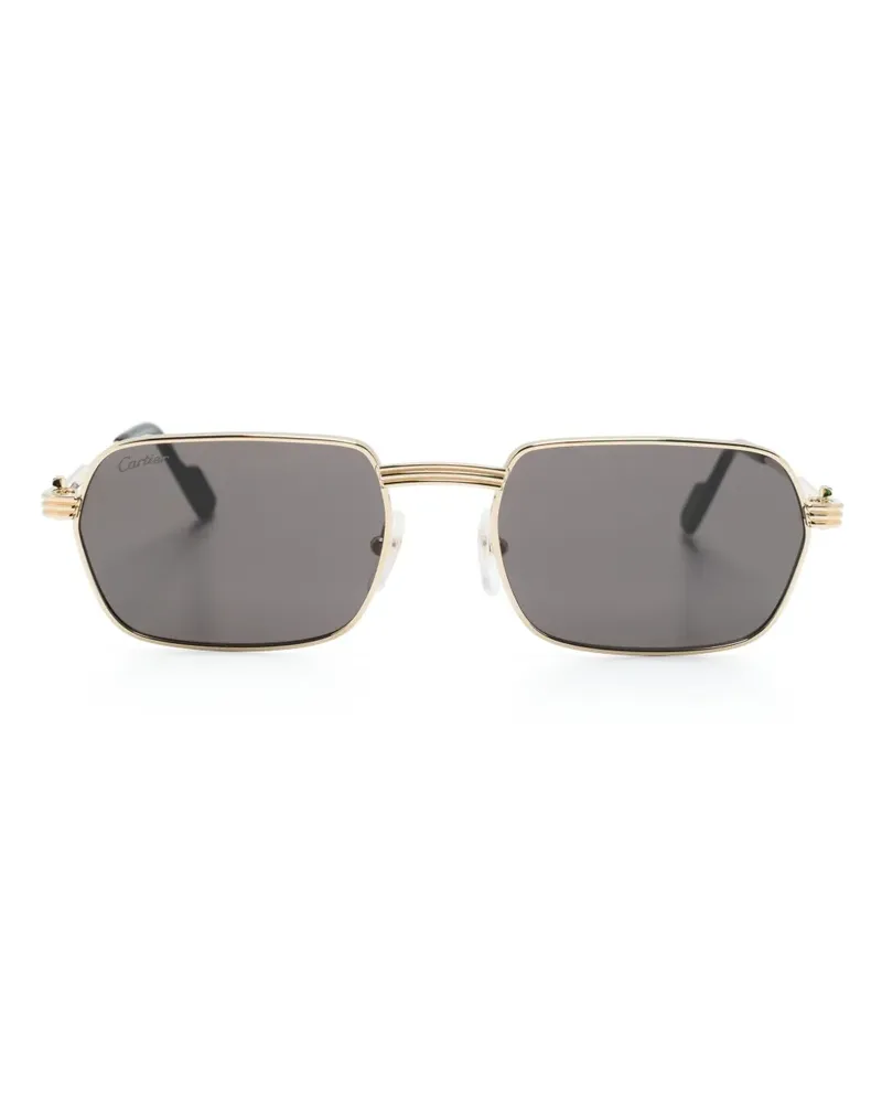 Cartier Sonnenbrille mit eckigem Gestell - Gold Gold