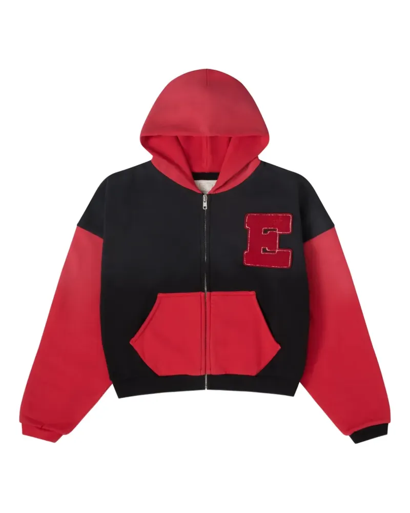 ERL Varsity logo-patch hoodie - Schwarz Schwarz