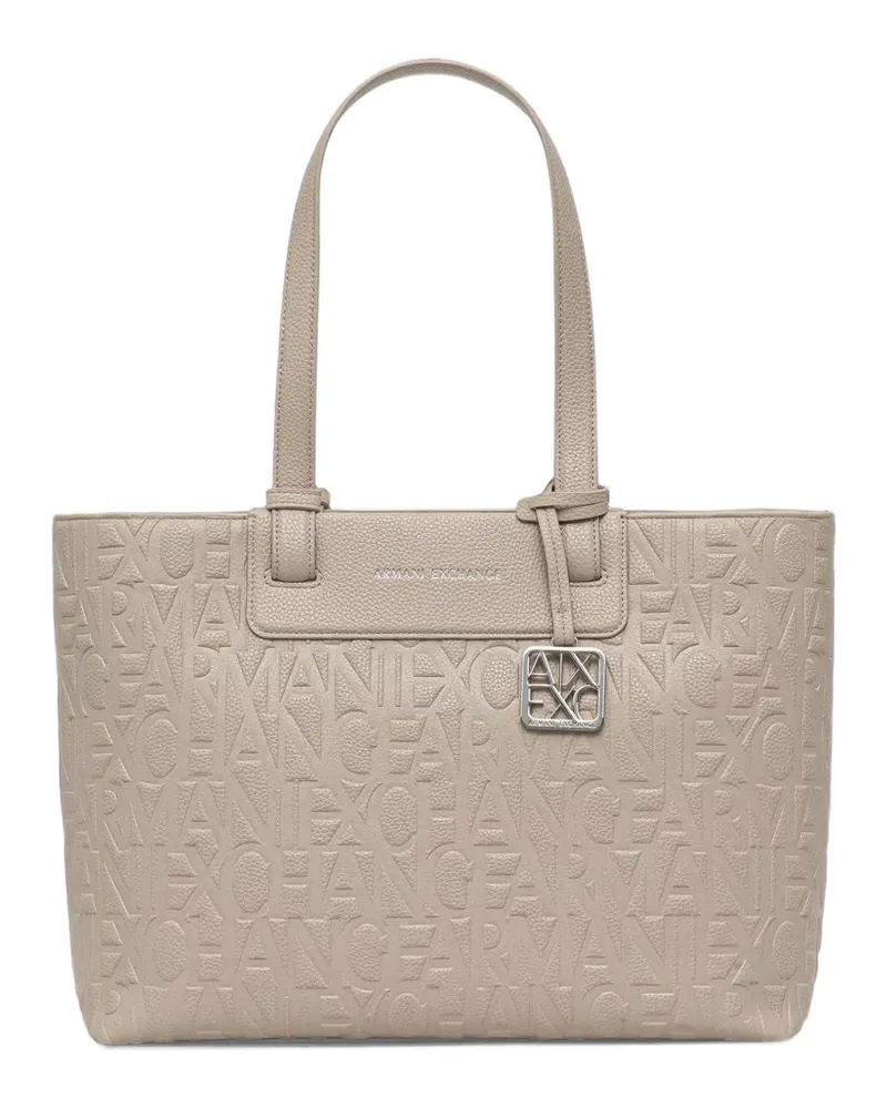 Armani Exchange Schultertasche mit Logo-Prägung - Nude Nude