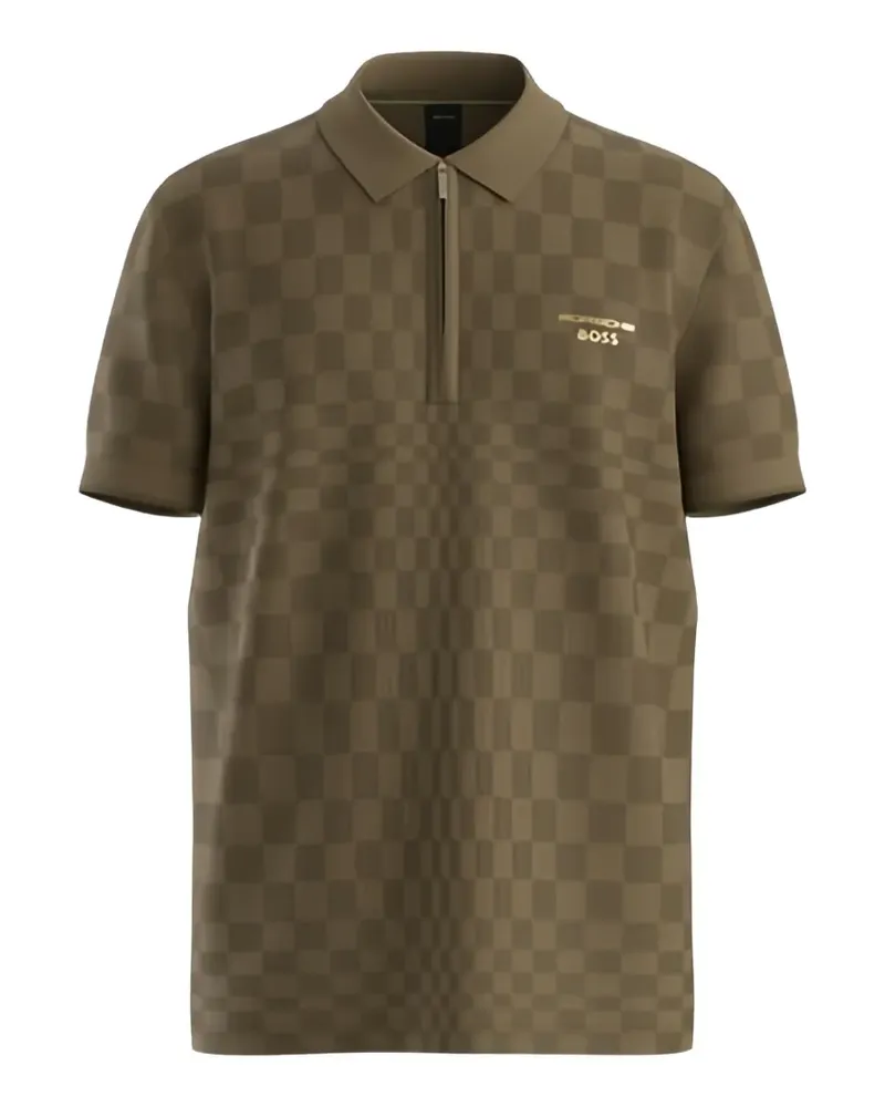 HUGO BOSS x Porsche Poloshirt mit Karomuster - Braun Braun