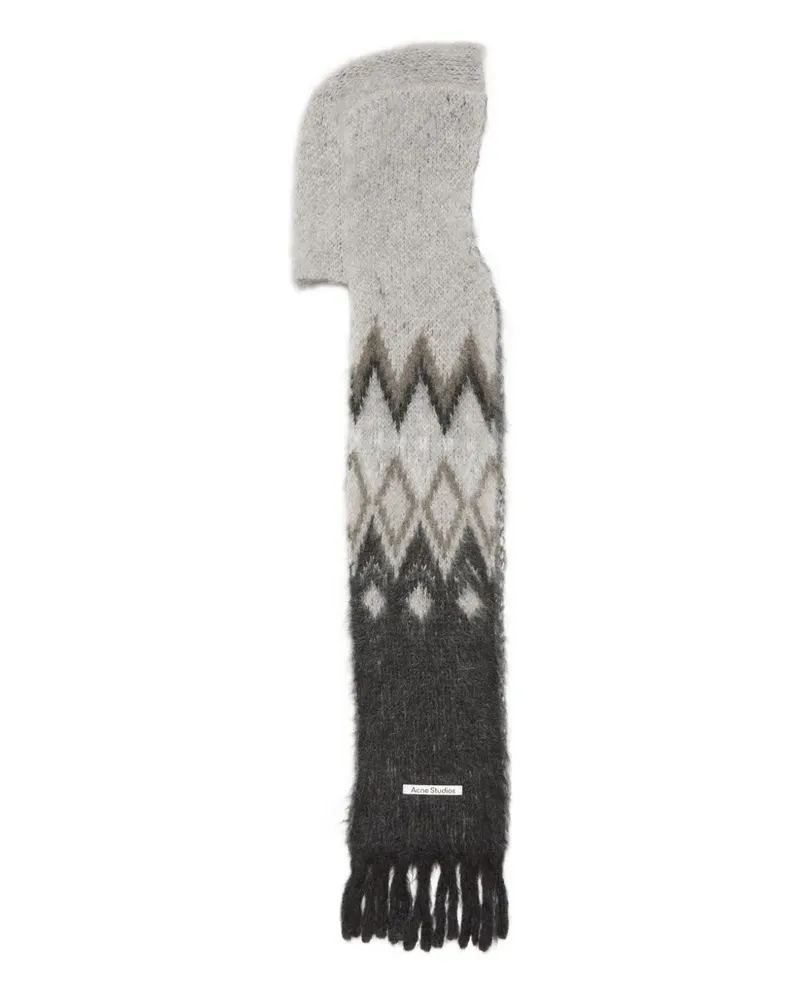 Acne Studios fringed scarf - Grau Grau