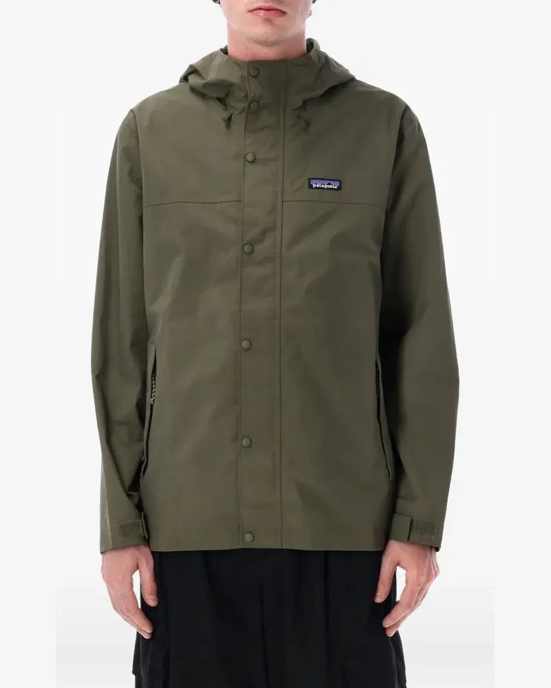 Patagonia hooded logo jacket - Grün Grün