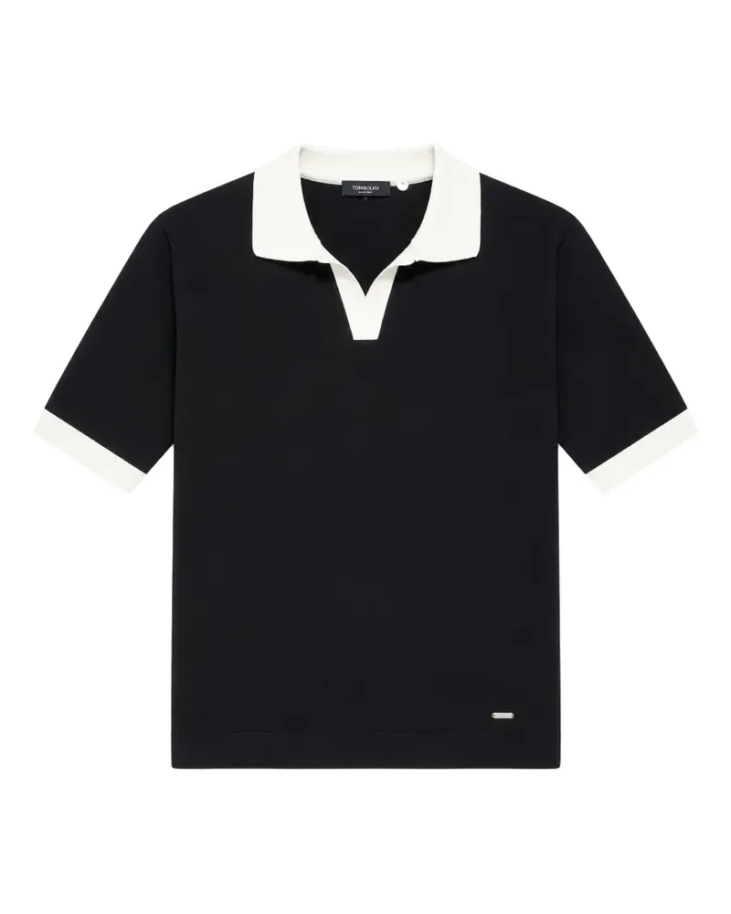 Tombolini T-Shirt mit Kontrastdetails - Blau Blau