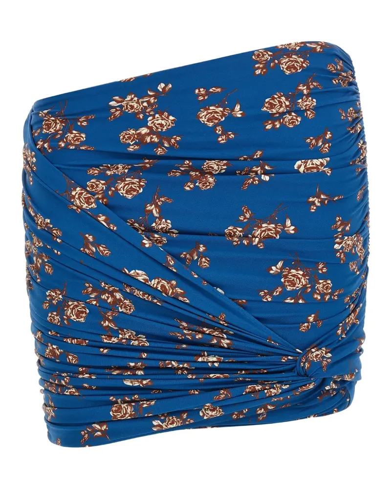 Magda Butrym 01 floral swim skirt - Blau Blau