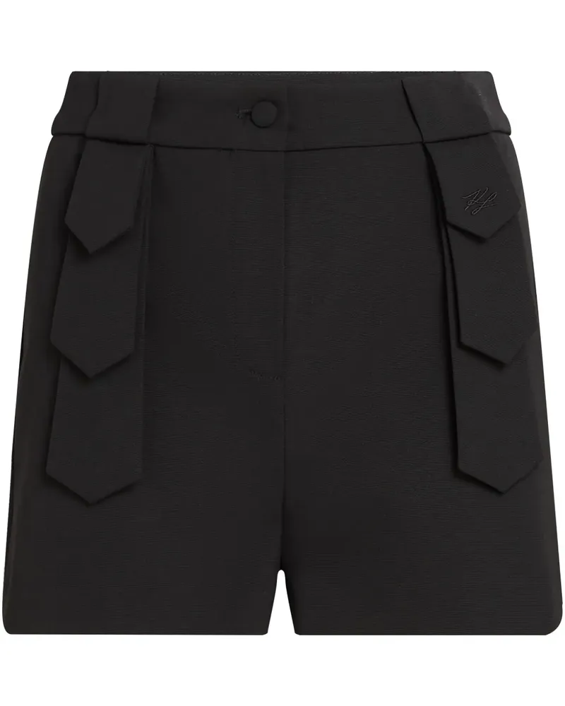 Karl Lagerfeld Shorts mit Kontrasteinsätzen - Schwarz Schwarz
