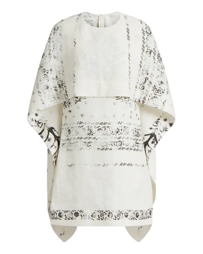 Alberta Ferretti Minikleid mit Print - Nude Nude