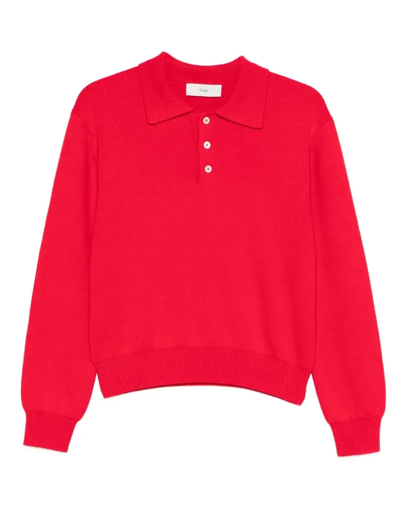 Dunst Poloshirt mit geknöpftem Kragen - Rot Rot