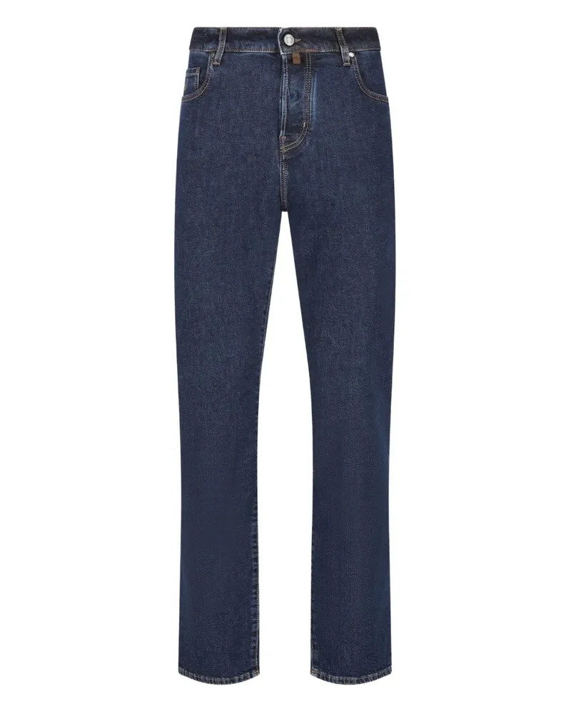 Jacob Cohën Jeans mit Logo-Patch - Blau Blau