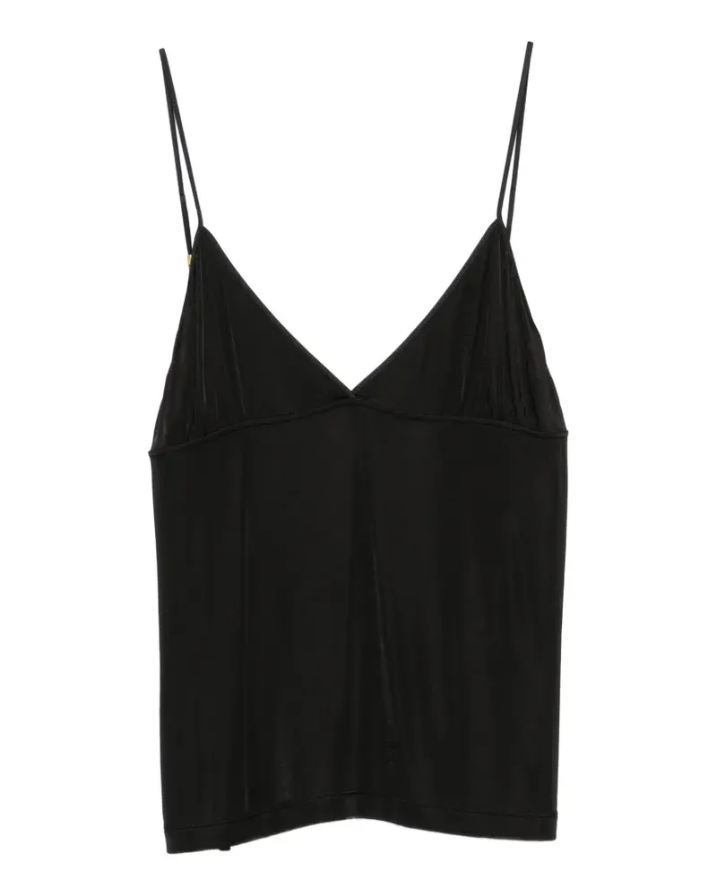 Saint Laurent Oberteil mit V-Ausschnitt - Schwarz Schwarz