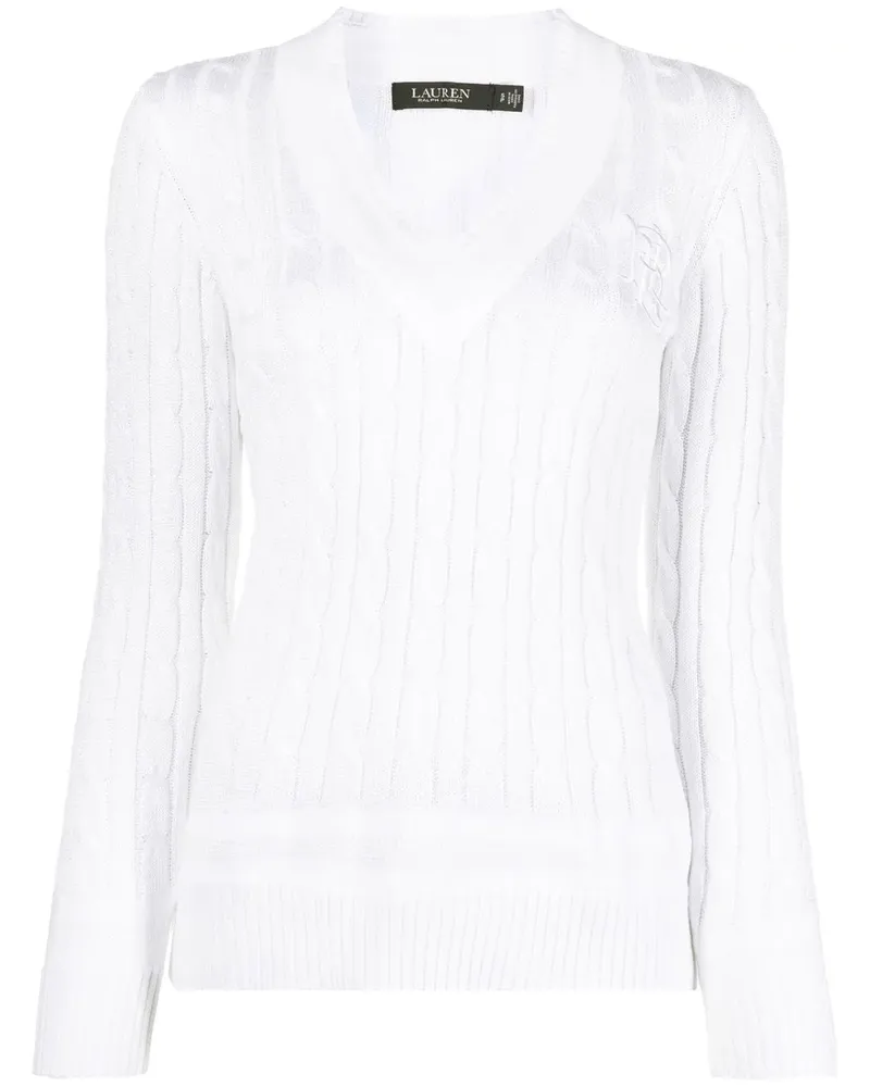 Ralph Lauren Meren Pullover mit Zopfmuster - Weiß Weiß