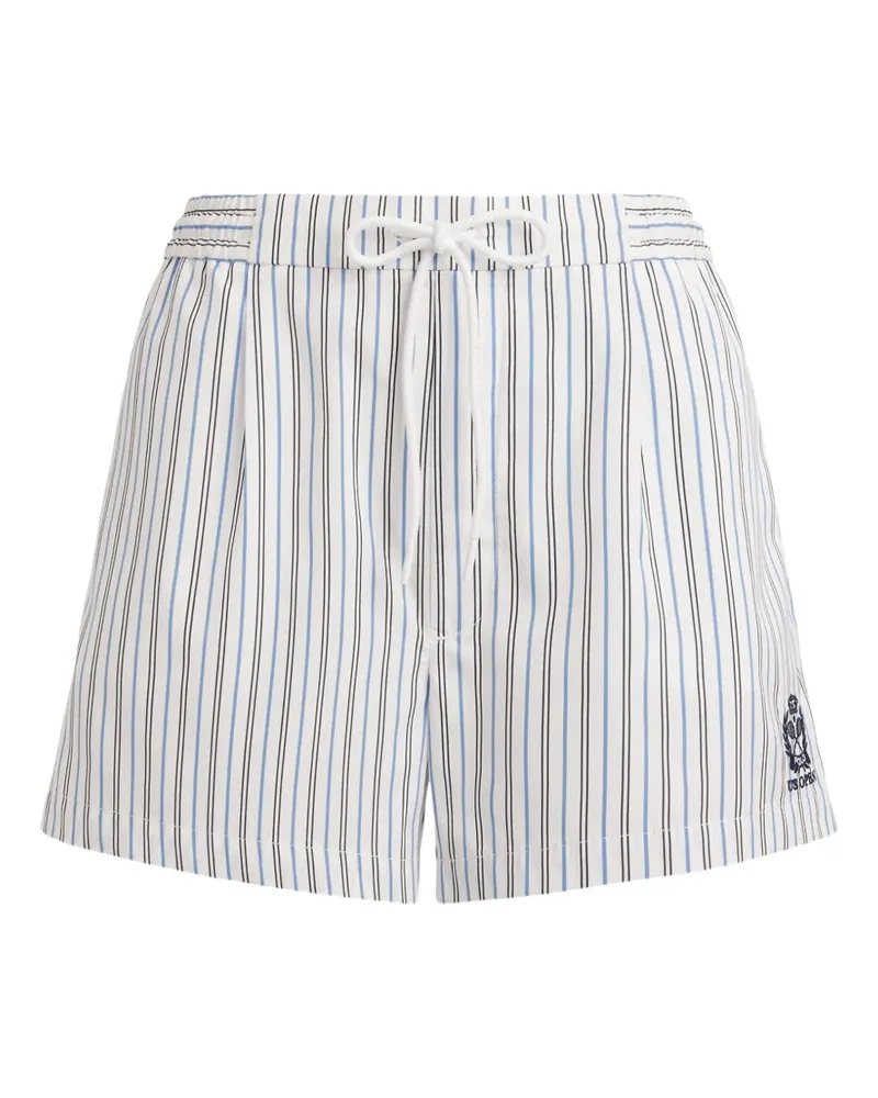 Ralph Lauren Gestreifte US Open Shorts - Weiß Weiß