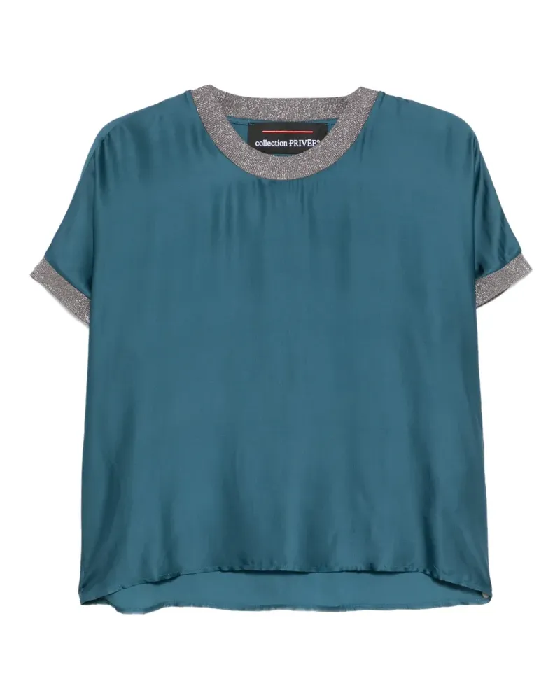 Collection Privée? Verzierte Bluse mit rundem Ausschnitt - Blau Blau