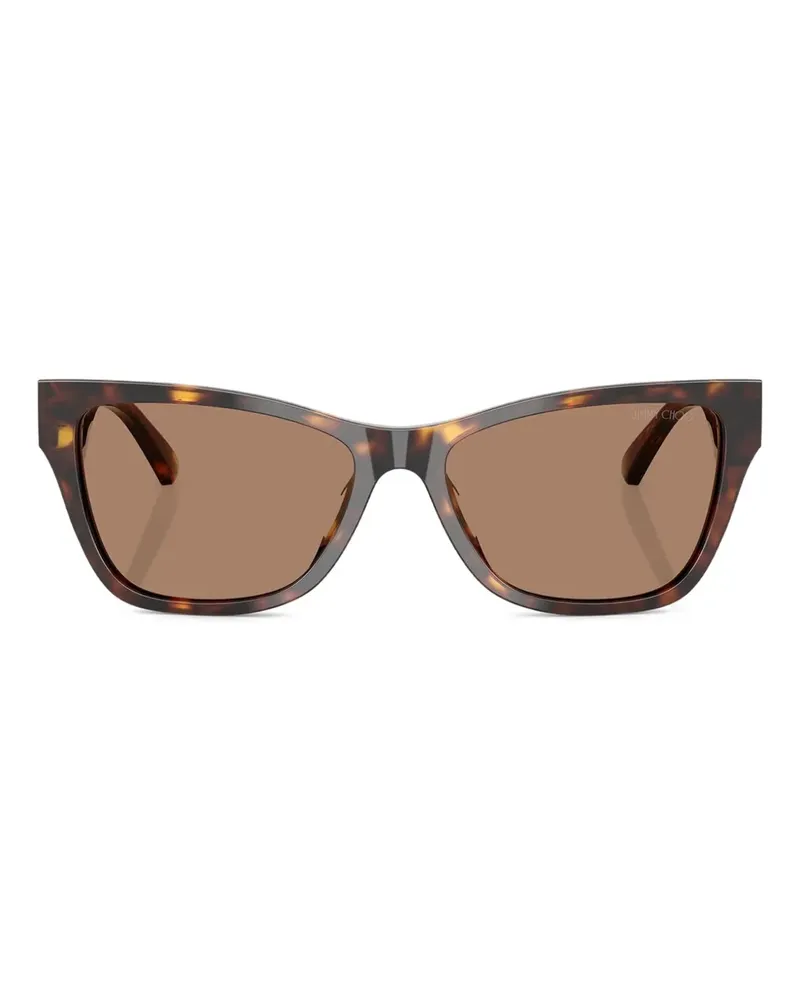 Jimmy Choo Cat-Eye-Sonnenbrille in Schildpattoptik - Braun Braun
