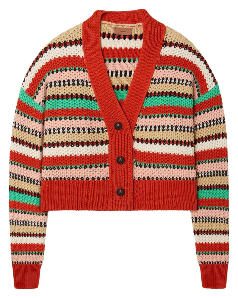 Alanui Sunny Stripes Cardigan - Rot Rot