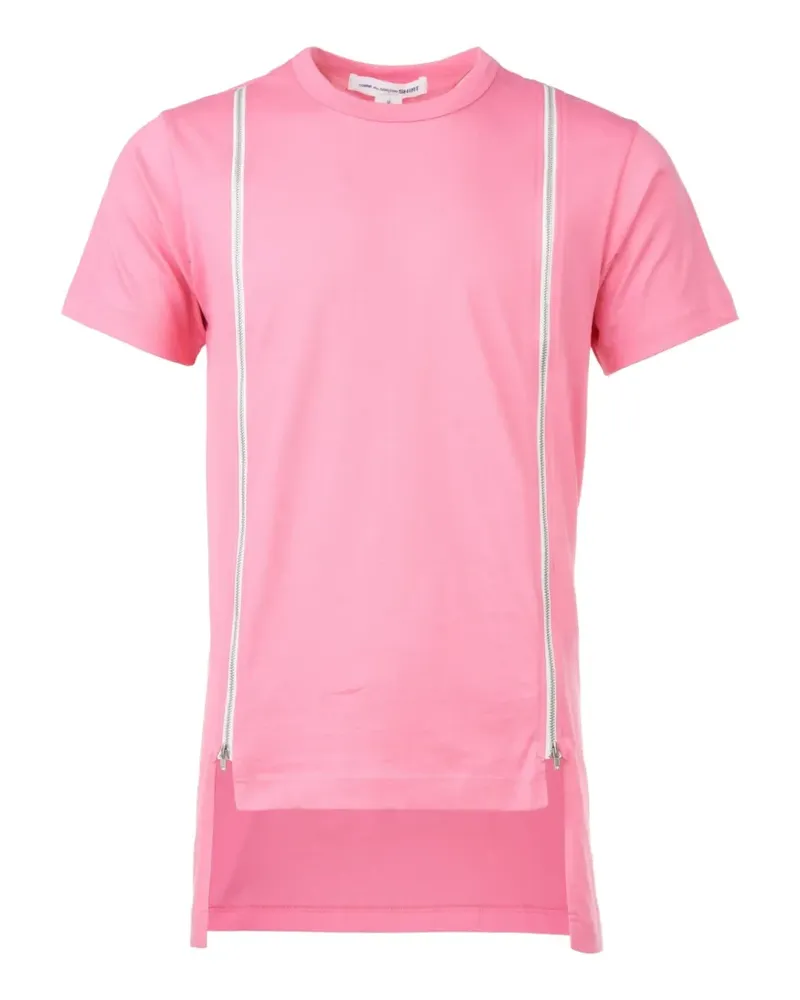 Comme des Garçons T-Shirt mit Reißverschluss - Rosa Rosa