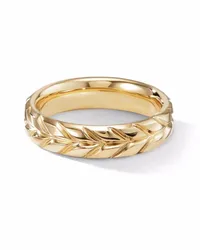 David Yurman 18kt Chevron Gelbgoldring Gold