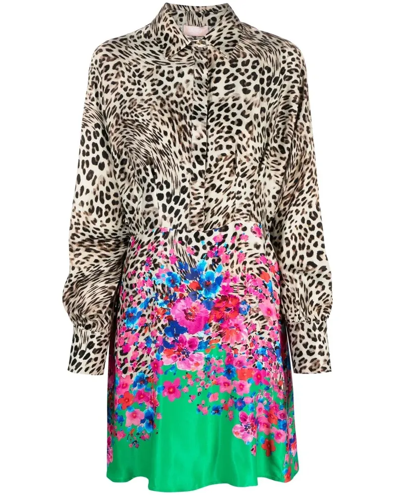Liu Jo Hemdkleid mit Print-Mix - Braun Braun