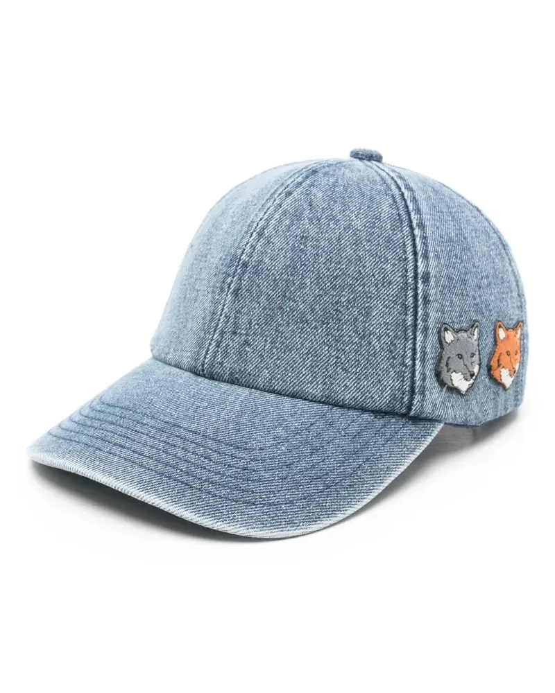 Kitsuné Baseballkappe mit Fuchs-Patch - Blau Blau
