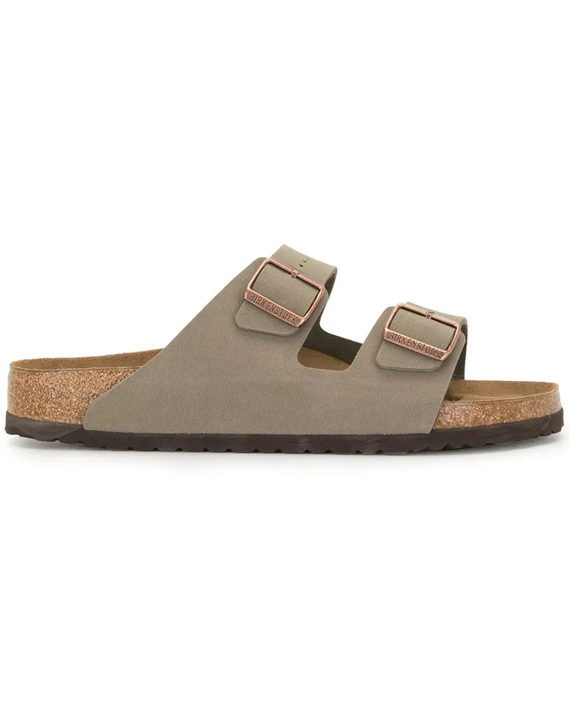Birkenstock Arizona Pantoletten mit Schnallen - Braun Braun