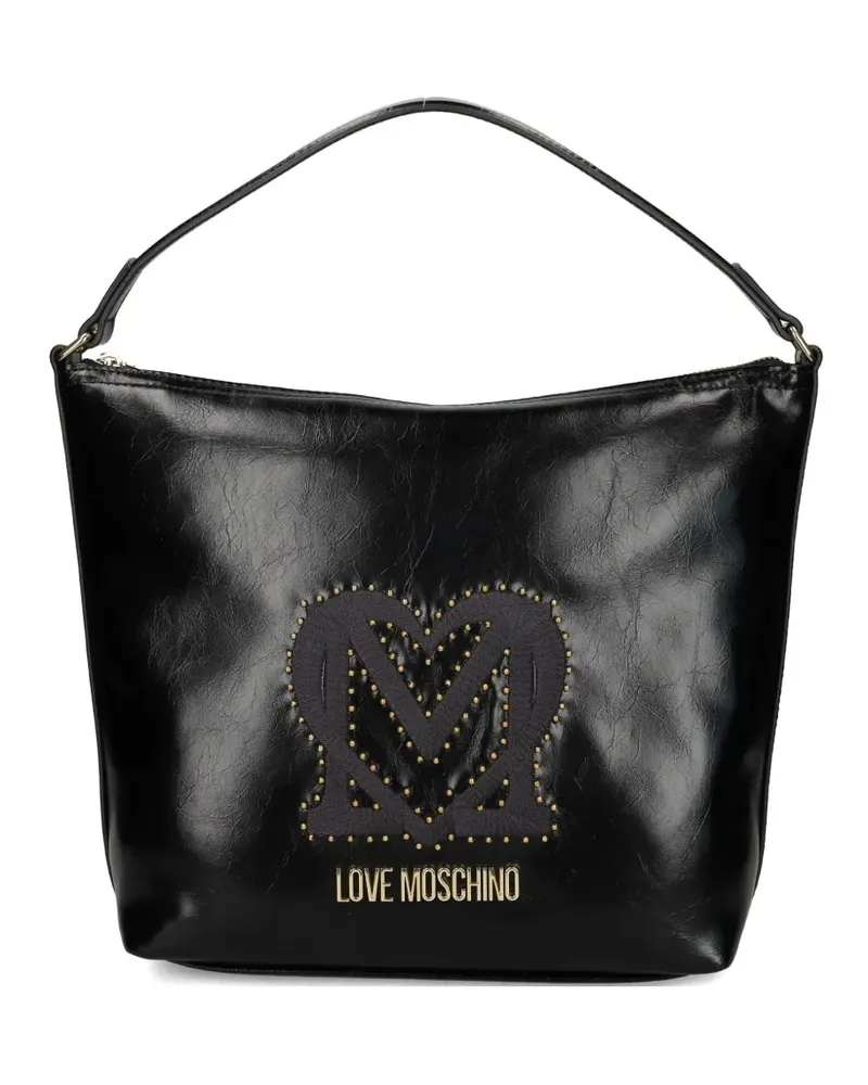 Moschino Schultertasche mit Nieten - Schwarz Schwarz