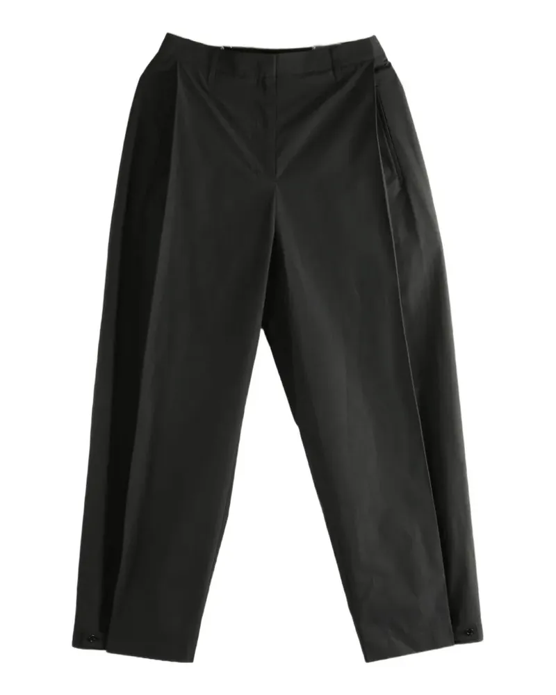 AMOMENTO pleated button-cuff trousers - Schwarz Schwarz