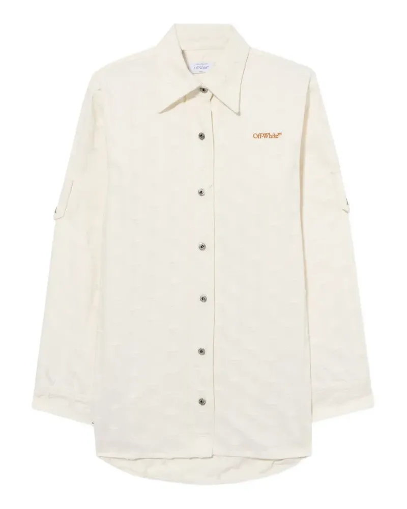 OFF-WHITE Hemdjacke aus Stern-Jacquard - Nude Nude