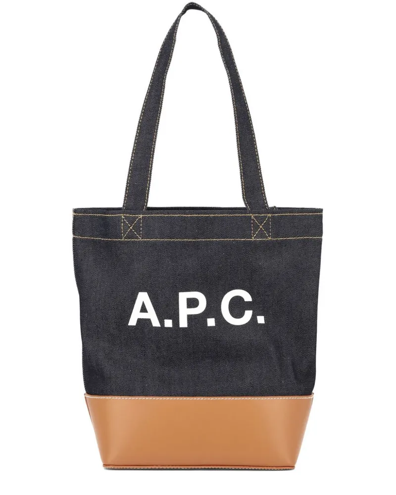 A.P.C. Jeans-Shopper mit Logo Blau