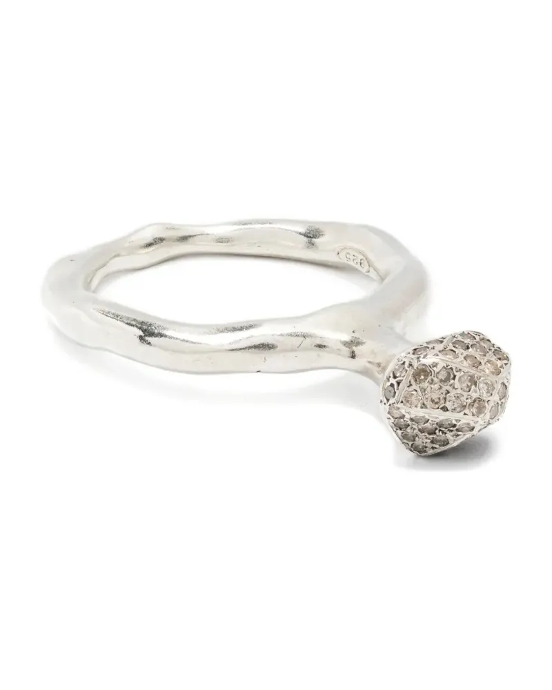 Rosa Maria Ring aus Sterlingsilber mit Diamant - SILVER COGNAC DIAMONDS Silver