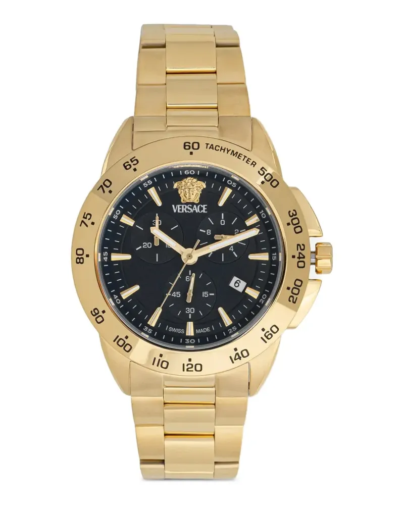 Versace Armbanduhr mit Kettenarmband 44mm - Schwarz Schwarz