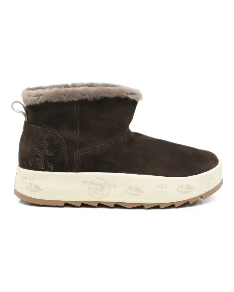 Premiata shearling-trim Newpuffd boots - Braun Braun
