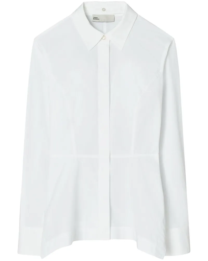 Tory Burch Hemd mit Schößchen - Weiß Weiß