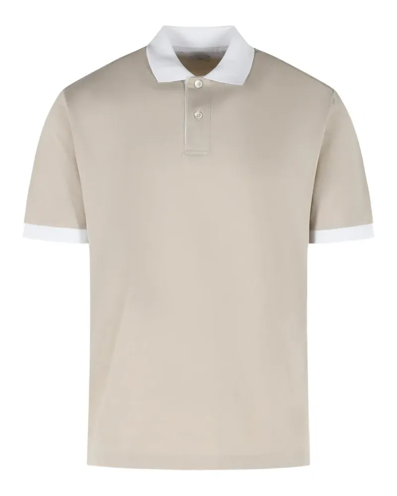 Eleventy half-button short-sleeve polo shirt - Nude Nude