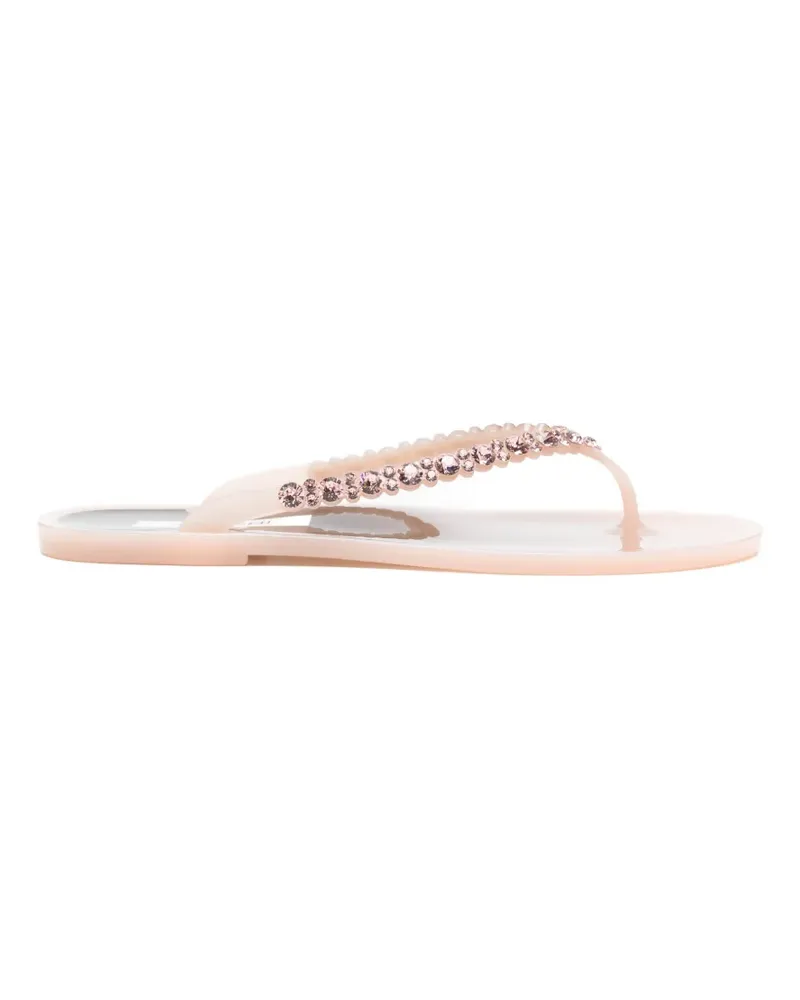 Menghi crystal-embellished flip flops - Rosa Rosa