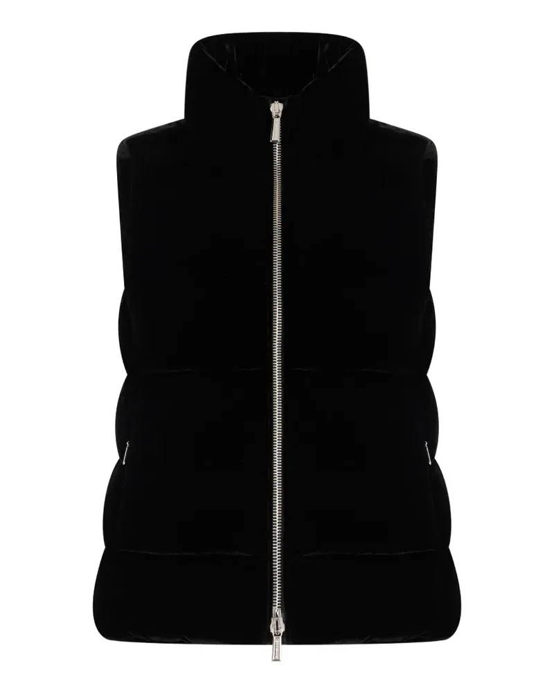 MOORER Borneo-Vrs padded velvet gilet - Schwarz Schwarz