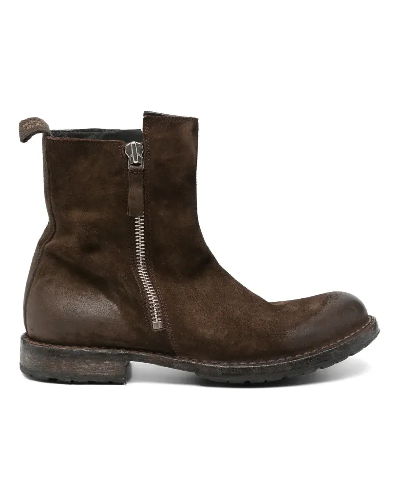 Moma Wildlederstiefel mit Reißverschluss - Braun Braun