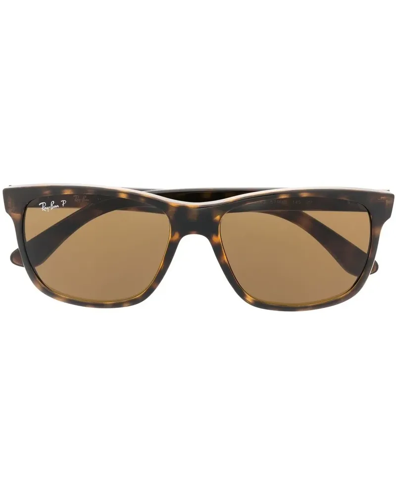 Ray Ban Eckige Caribbean Sonnenbrille - Braun Braun