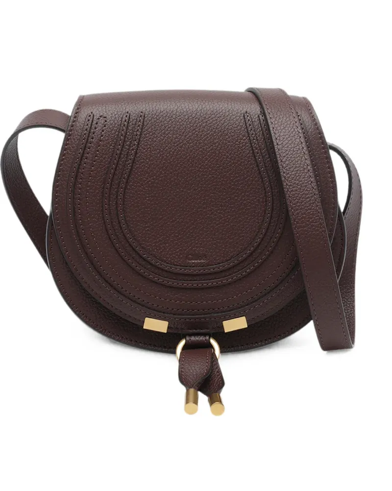 Chloé small Marcie leather shoulder bag - Braun Braun