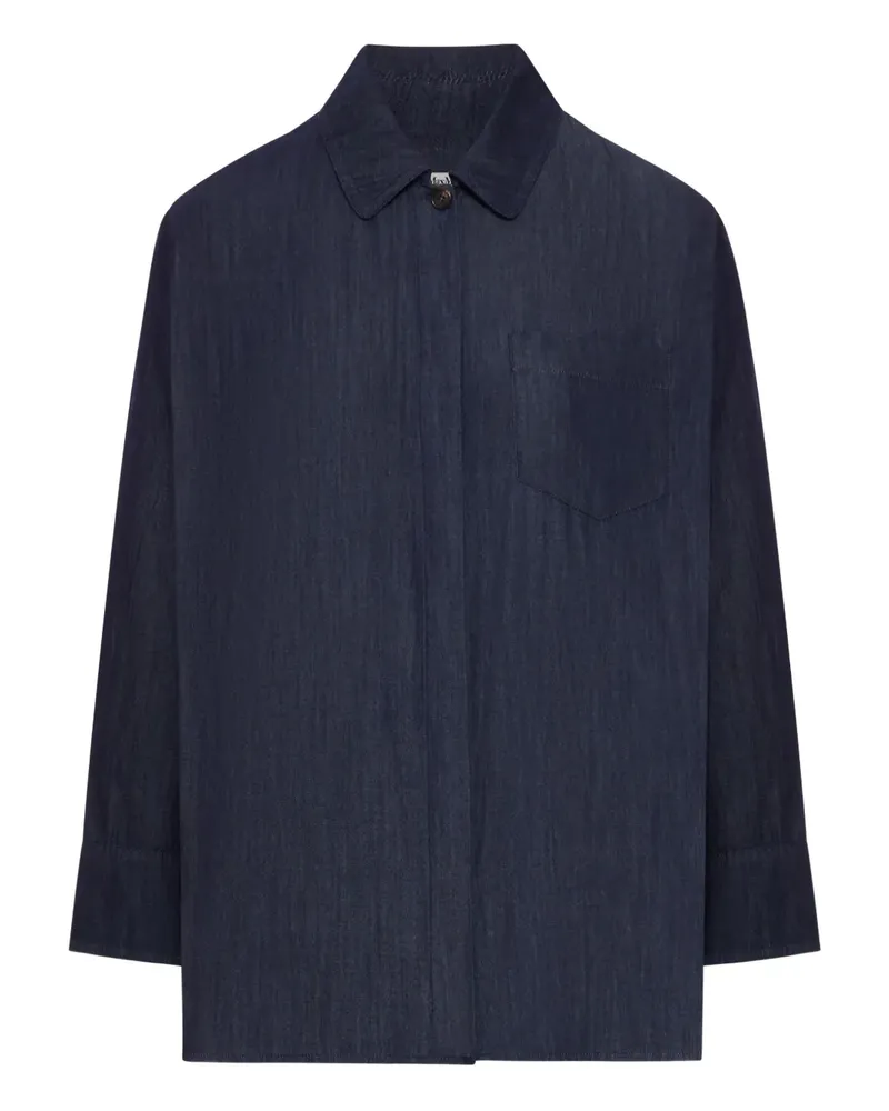 Max Mara Dioniso Jeanshemd mit Knöpfen - Blau Blau
