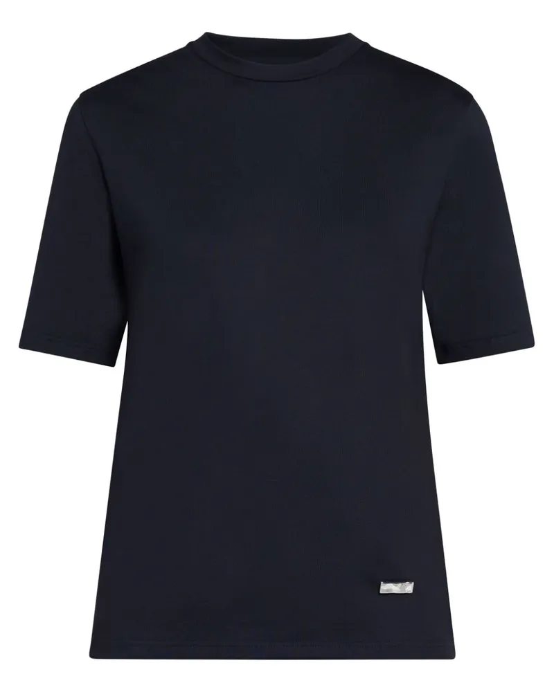 Jil Sander T-Shirt mit Logo-Schild - Blau Blau