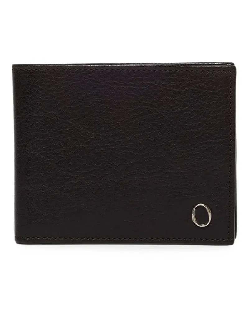 Orciani Lagoon cloud-effect leather billfold wallet - Braun Braun