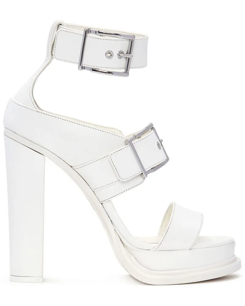 Alexander McQueen Mules mit Plateau 120mm - Weiß Weiß