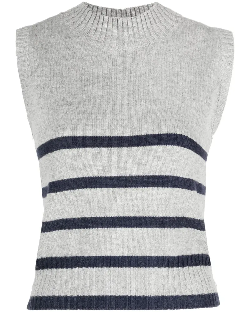 Brunello Cucinelli Gestreifter Pullunder - GREY Grey