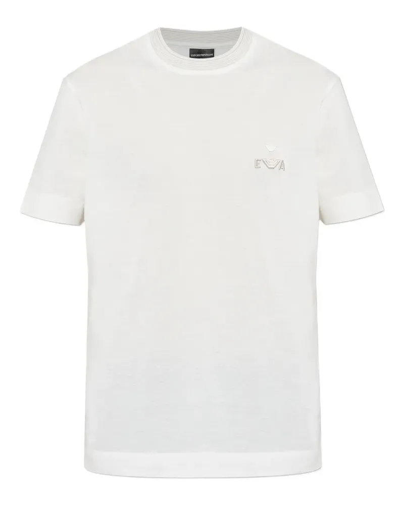 Emporio Armani T-Shirt mit Adler-Logo - Weiß Weiß